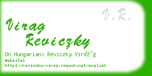 virag reviczky business card